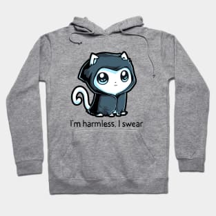 I'm Harmless! Cute Funny Cool Cat Kitten Animal Lover Quote Artwork Hoodie